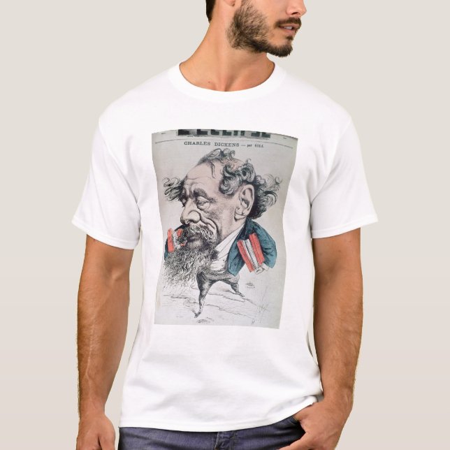 Charles Dickens, grensle som engelskaen T-shirt (Framsida)