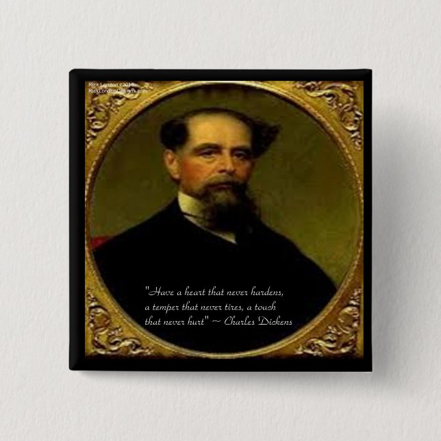 Charles Dickens & Heartfilt Quote Knapp (Framsida)