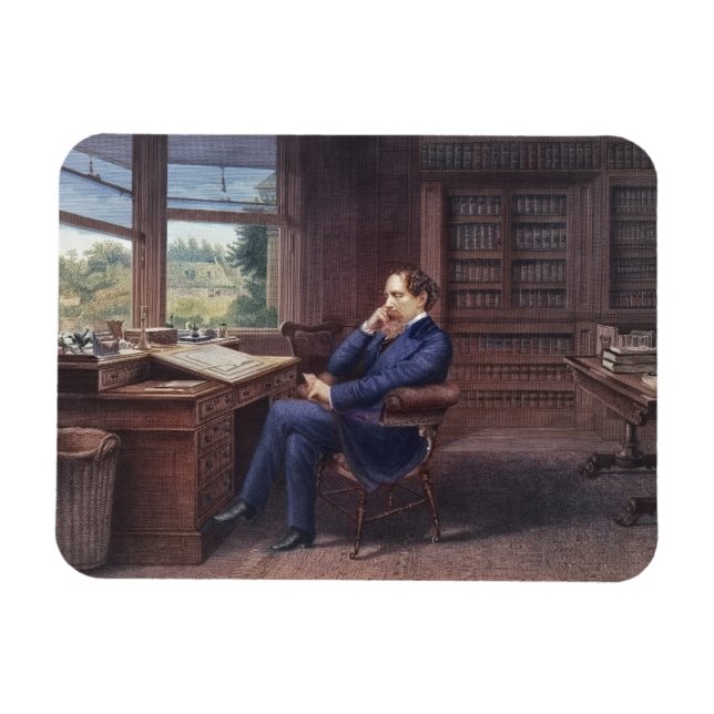 Charles Dickens i hans studie Magnet (Horisontell)