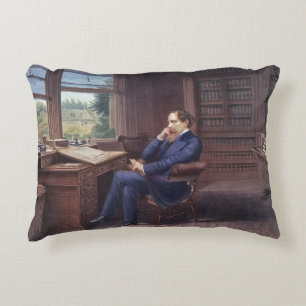 Charles Dickens i hans studie Prydnadskudde