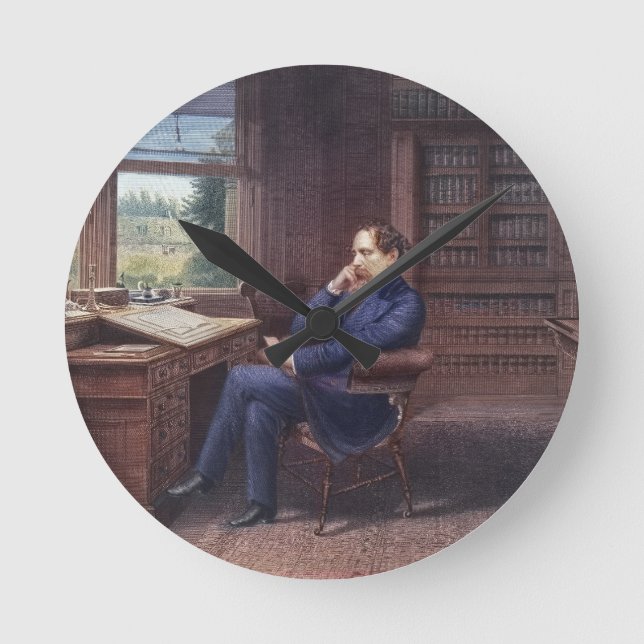 Charles Dickens i hans studie Rund Klocka (Framsida)