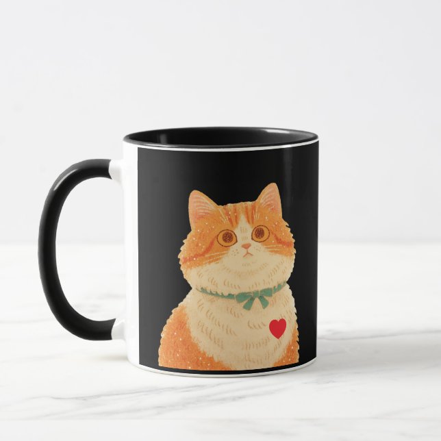Charles Dickens' kattcitat - Orange Cat Mugg (Vänster)