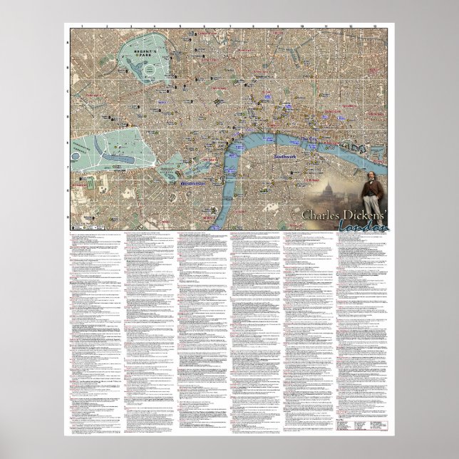 Charles Dickens London-affisch Poster (Framsidan)