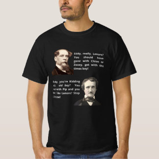 Charles Dickens mot Edgar A Poe T Shirt