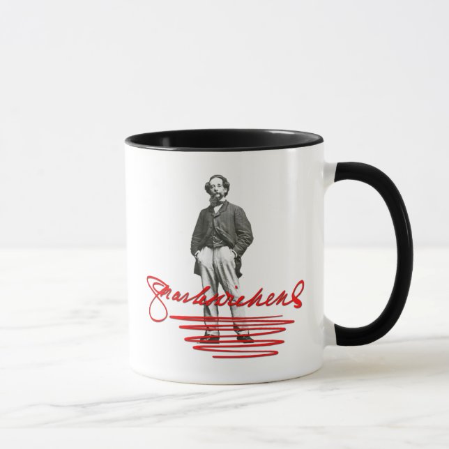 Charles Dickens Namnteckning Mugg (Höger)