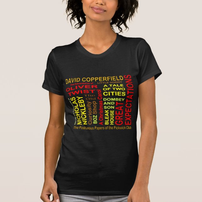 Charles Dickens ordmoln Tee Shirt (Framsida)