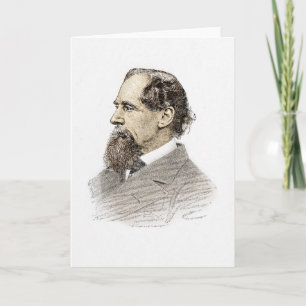 Charles Dickens porträtt Kort