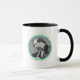 Charles Dickens porträtt med citationstecken Mugg