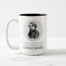 Charles Dickens Porträtt och Quote