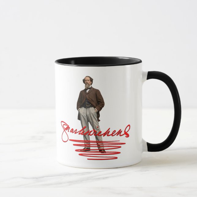 Charles Dickens signerad mugg (Höger)