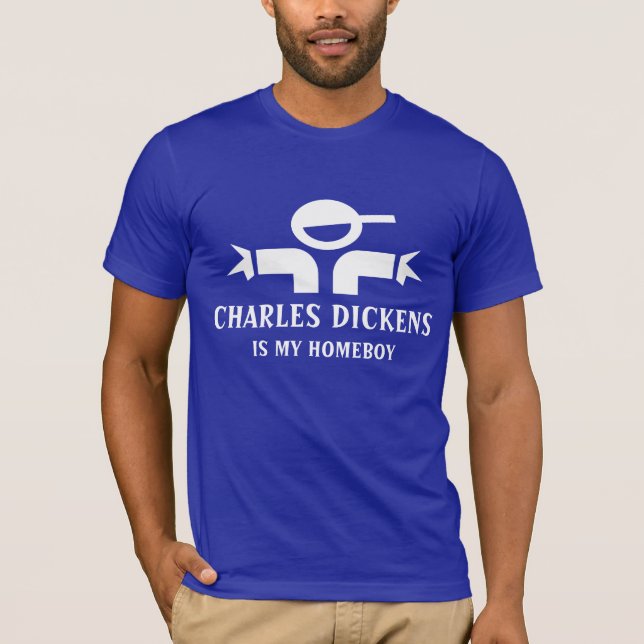 Charles Dickens t-skjorta med roligt T Shirt (Framsida)