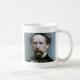 Charles Dickens "Välgörenhet @Hemma" Citat Gåvor Kaffemugg
