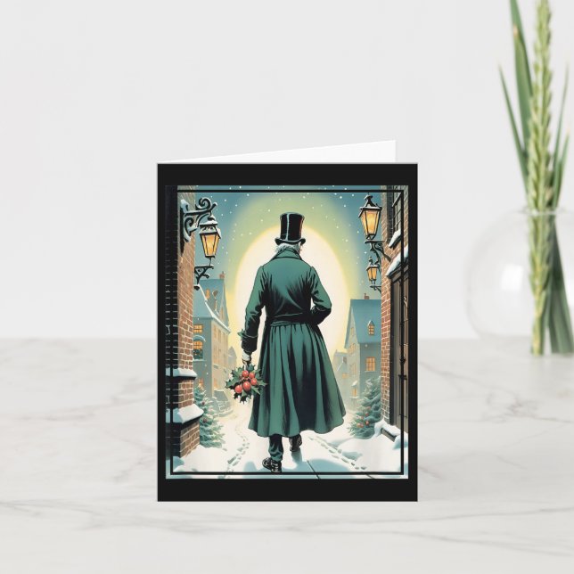 Charles Ens jul Clic Bok Ebeneezer Scrooge Kort (Framsida)