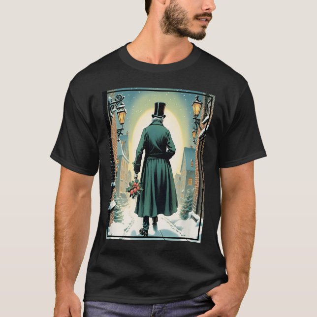 Charles Ens jul Clic Bok Ebeneezer Scrooge T Shirt (Framsida)