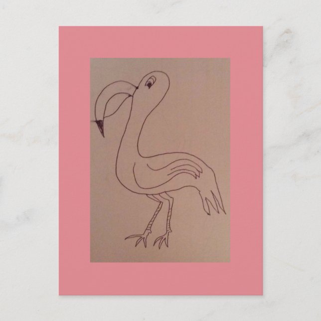 Charles Flamingo Vykort (Framsida)