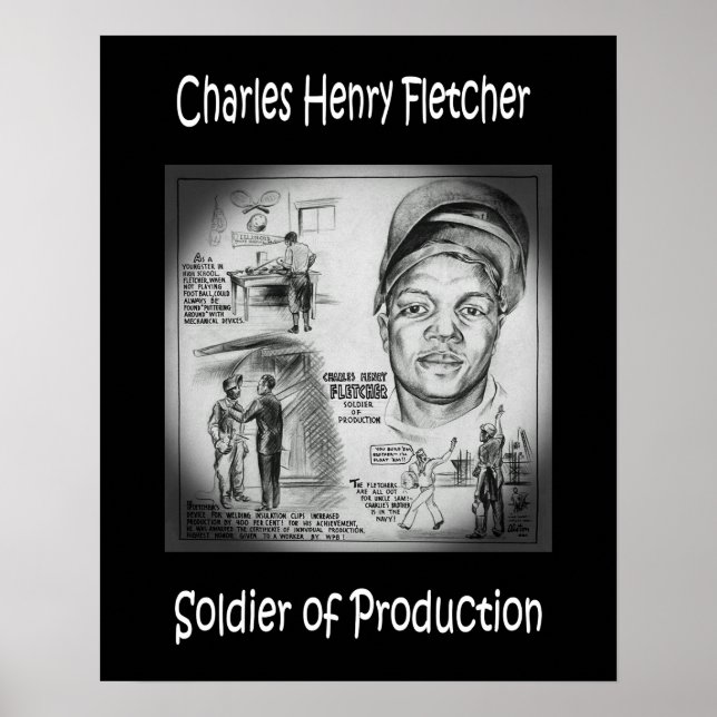 Charles Fletcher ~ Produktionssoldat ~ Welder~ Poster (Framsidan)
