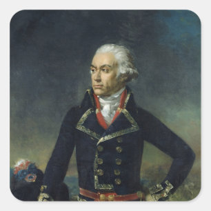 Charles-Francois du Perier Dumouriez Fyrkantigt Klistermärke