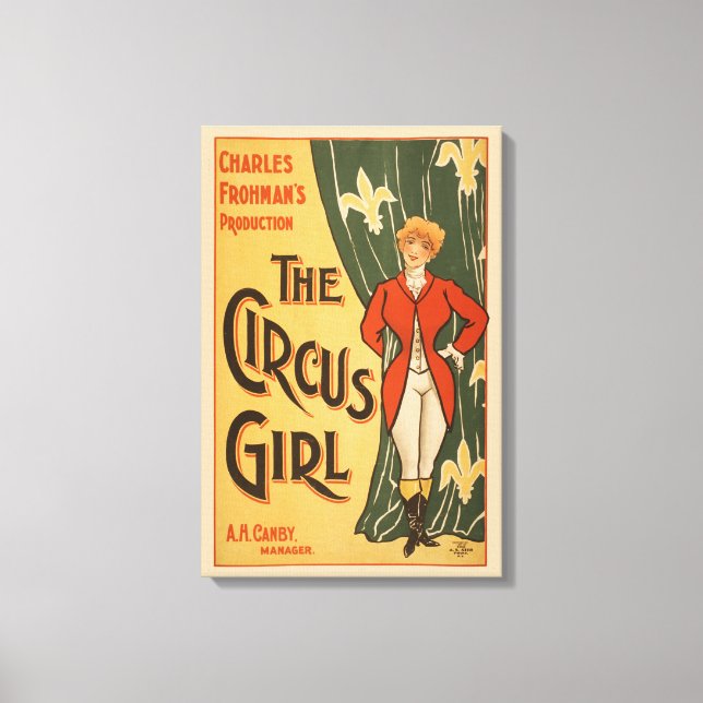 Charles Frohmans produktion, The Circus Girl Canvastryck (Framsida)