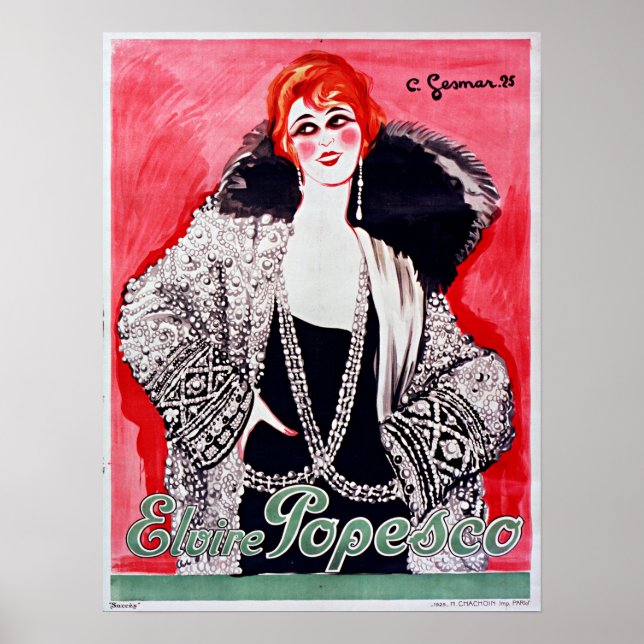 Charles Gesmar Elvire Popesco Poster (Framsidan)