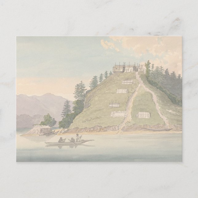 Charles Hamilton Smith -By med vänlig indian Vykort (Framsida)