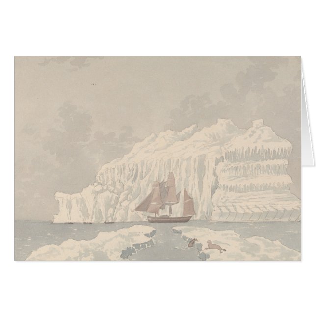 Charles Hamilton Smith.- Iceberg i Baffins Bay Hälsningskort (Framsidan Horizontal)