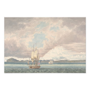 Charles Hamilton Smith - Isig Bay och Mount Fototryck