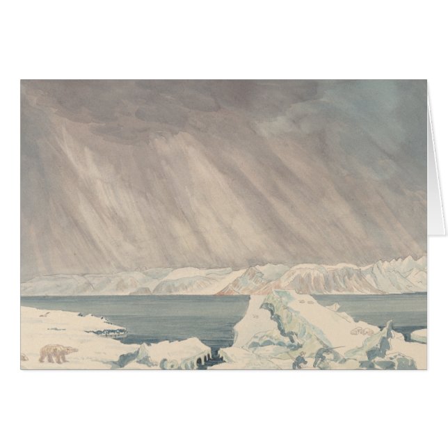 Charles Hamilton Smith - Spitzbergen, Bearing Hälsningskort (Framsidan Horizontal)