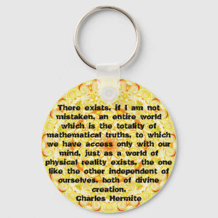 Charles Hermite quotation om math och sanning Nyckelring