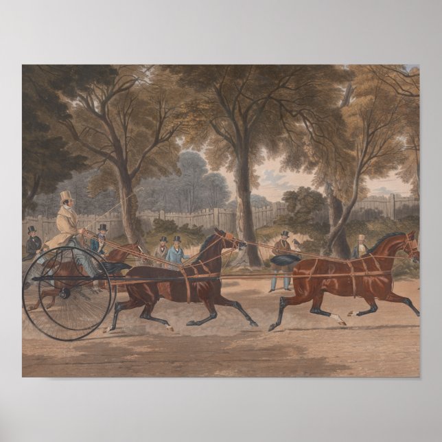 Charles Hunt - Extraordinär Trotting Match Poster (Framsidan)