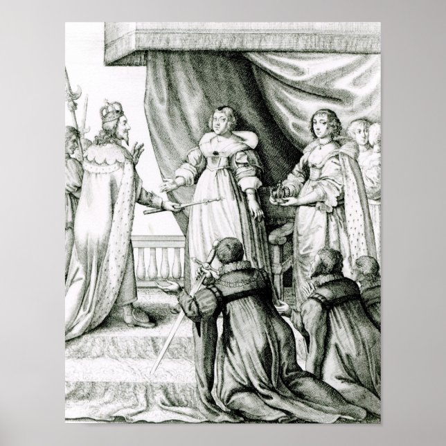 Charles I fick pepter och krona Poster (Framsidan)