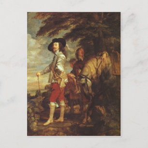 Charles I, Kung i England vid Hunt av Van Dyck Vykort