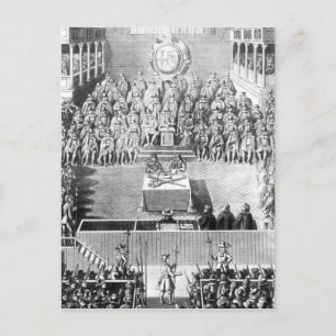 Charles I vid High Court of Justice Vykort