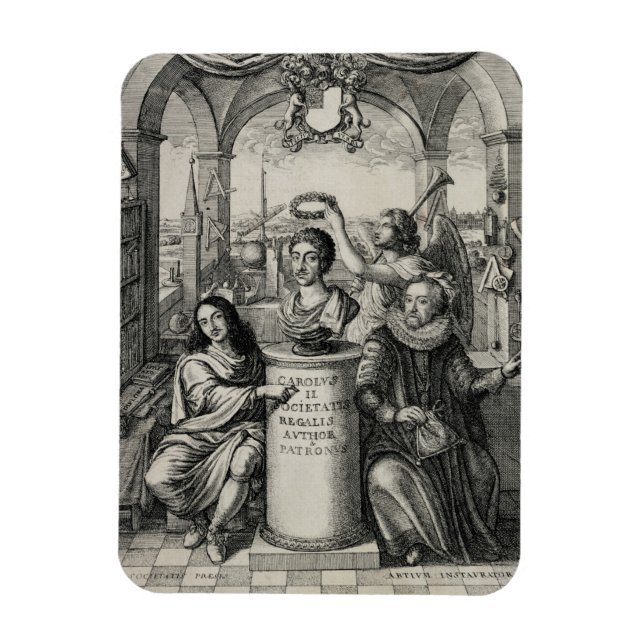 Charles II (1630-1685) som Royalets societs skydds Magnet (Vertikal)