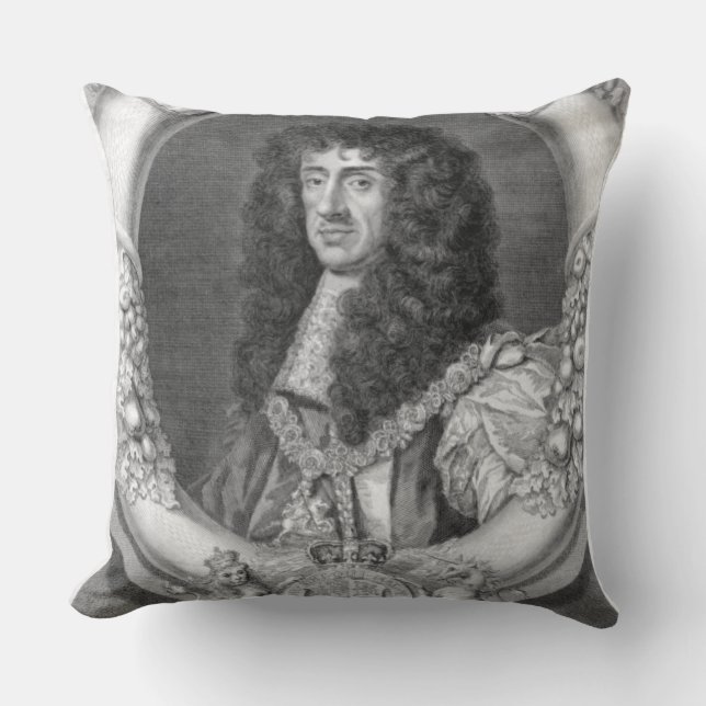 Charles II (1630-85) kung av Storbritannien och Kudde (Framsida)