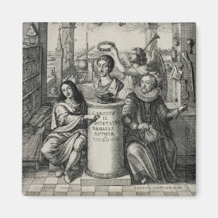 Charles II (1630-85) som beskyddare av den Magnet