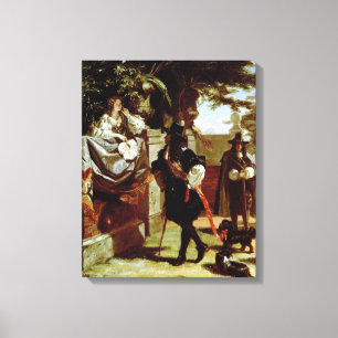 Charles II och Nell Gwynne Canvastryck