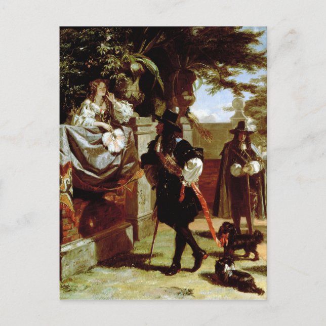 Charles II och Nell Gwynne Vykort (Framsida)