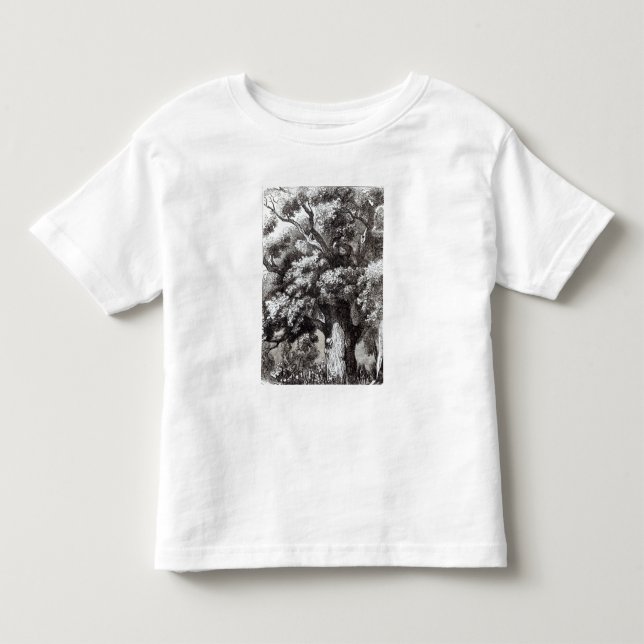 Charles II som är gömd i Oakträd Tee Shirt (Framsida)