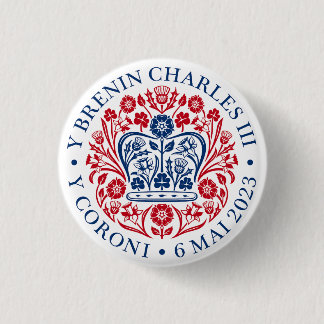 Charles III Coronation 3 Cm Round Badge Knapp