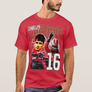 Charles Leclerc Vintage Stil T Shirt