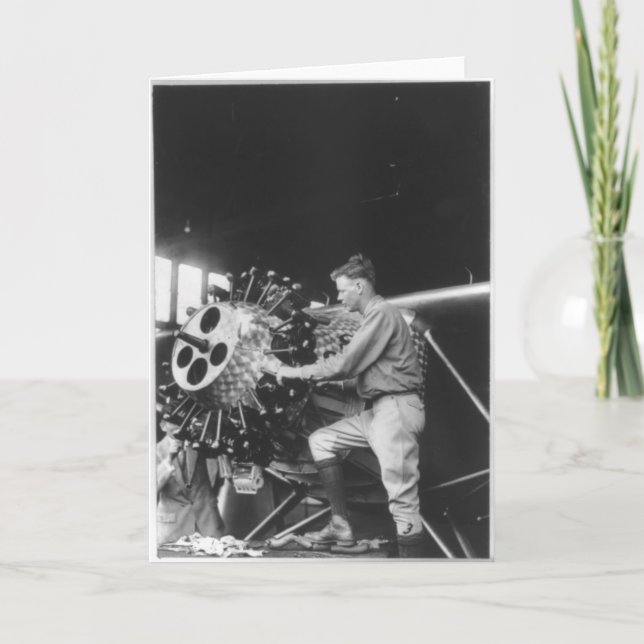 Charles Lindbergh Circa 1927 Kort (Framsida)