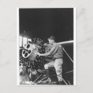 Charles Lindbergh Circa 1927 Vykort