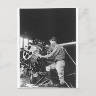 Charles Lindbergh Circa 1927 Vykort