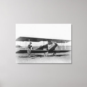 Charles Lindbergh med sergeanten Canvastryck