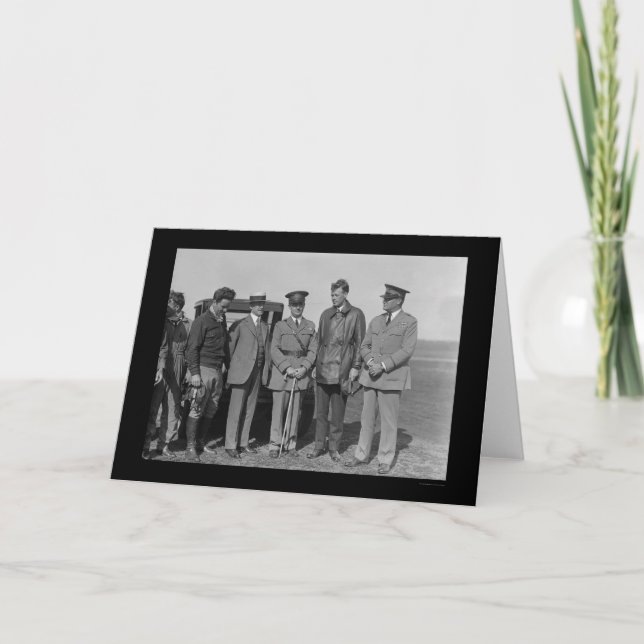 Charles Lindbergh och Orville Wright 1927 Kort (Framsida)