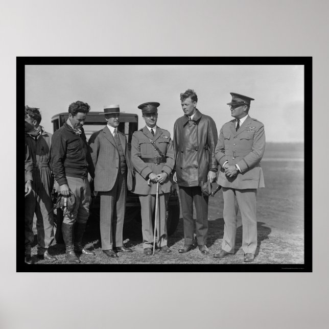 Charles Lindbergh och Orville Wright 1927 Poster (Framsidan)