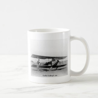 Charles Lindbergh och vintageflygplan Kaffemugg