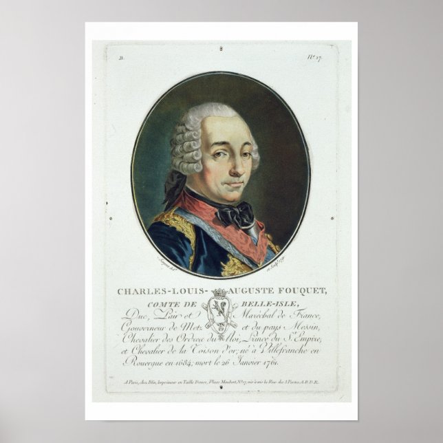 Charles-Louis-Auguste Fouquet (1684-1761) från "Po Poster (Framsidan)