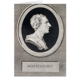 Charles Louis de Secondat, Baron de Montesquieu Hälsningskort