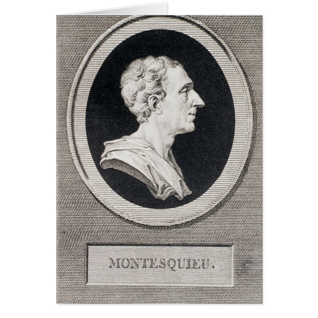 Charles Louis de Secondat, Baron de Montesquieu Hälsningskort (Framsidan)